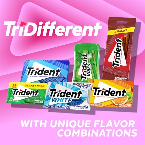 Image of Trident Bubblegum Sugar Free Gum, 12 X 14