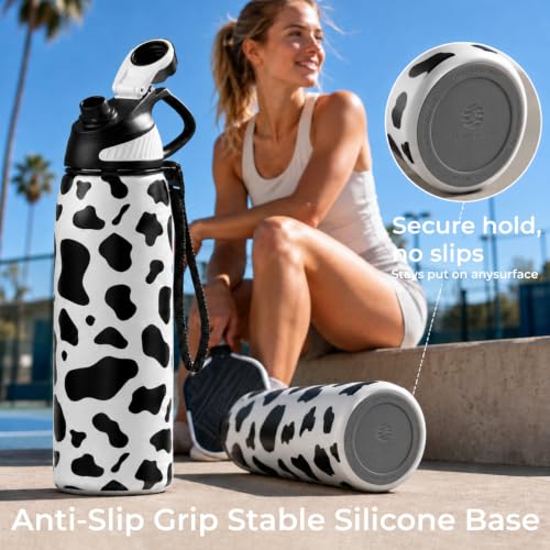 Image of 32 oz Insulated Stainless Steel Water Bottle No Straw Magnetic Lid