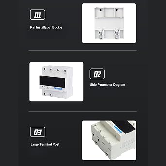 Automatic Transfer Switch, 100A 3 Phase Voltage Protector with LED Display, Over Under Voltage Protection for Home Generator Grid