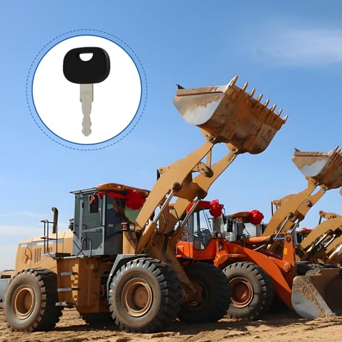 10 Stück Zündschlüssel Ersatz für Baumaschinen, Stapler, Minibagger, Radlader und Arbeitsfahrzeuge Baumaschinen Schlüssel Set passend für Bagger und Gabelstapler