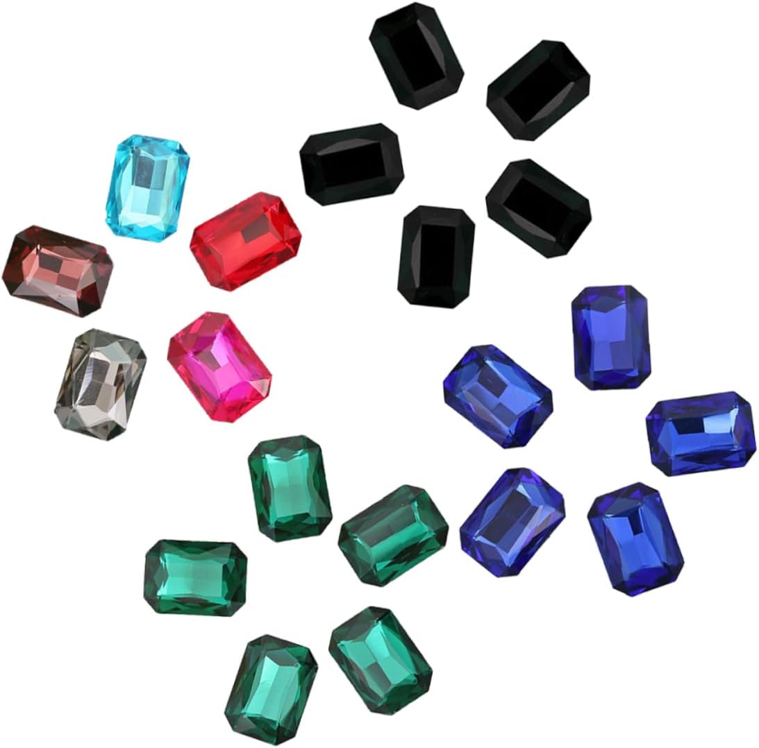 150pcs DIY Jewelry Accessories Glass Rhinestone Drills Octagonal Nail Art Decorations Fashion Gems