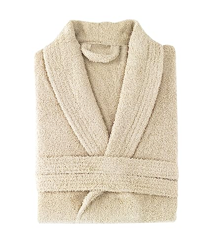 NH NOVOTEXTIL HOGAR Albornoz de baño de Algodón cardado sin capucha. 100% Algodón premium Densidad 450gr. Tejido ultra suave y absorbente. Tamaños S, M, L, XL y XXL (XXL, Camel)