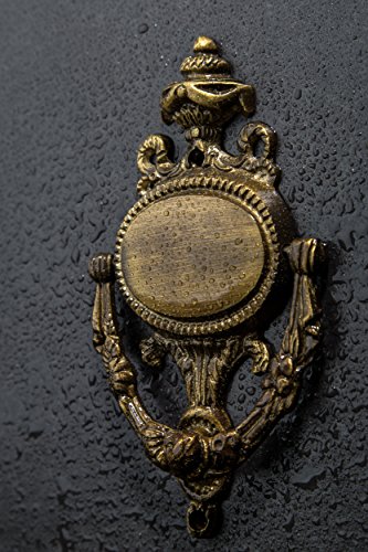 HUBER Türklopfer Antike 12455 schwere Ausführung, Messing patiniert, witterungsbeständig