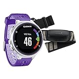 Garmin Forerunner 230 - Pack con Reloj de carreja y pulsometro Premium, Unisex, Color Morado y Blanco, Talla Regular