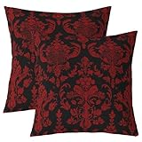 Photo Gallery homemissing copricuscino vintage damascato floreale rosso nero 45 x 45 cm, stile orientale antico, per divano, letto, divano, per bambini, gotico, bohémien, floreale, lussuoso, 2 federe Photo Gallery homemissing copricuscino vintage damascato floreale rosso nero 45 x 45 cm, stile orientale antico, per divano, letto, divano, per bambini, gotico, bohémien, floreale, lussuoso, 2 federe