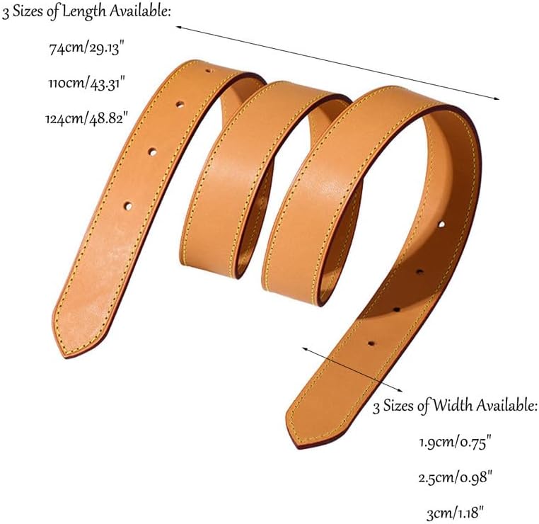 0.75"*48.82" Leather Strap for Purse Replacement Purse Straps Crossbody Straps for Purses Shoulder Straps for Bag Beewax