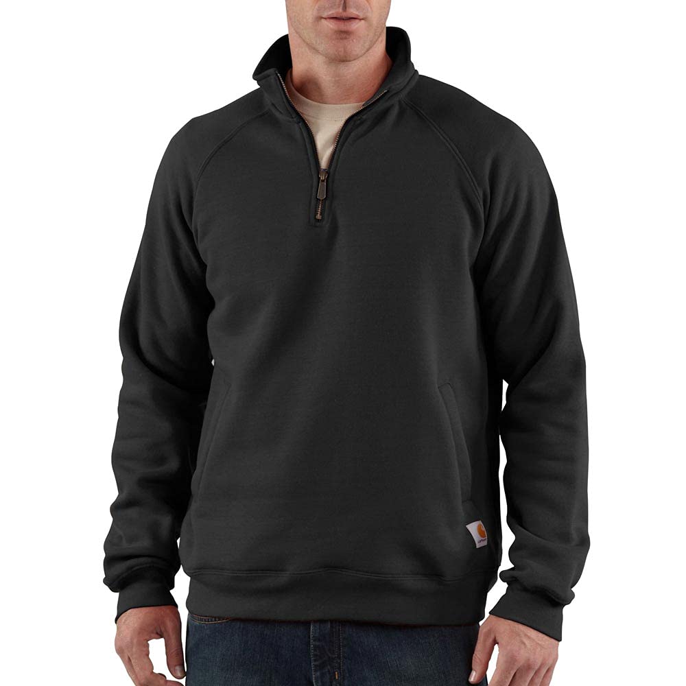 Carhartt Men's Big & Tall Midweight Sweatshirt Quarter Zip Mock Neck Relaxed Fit