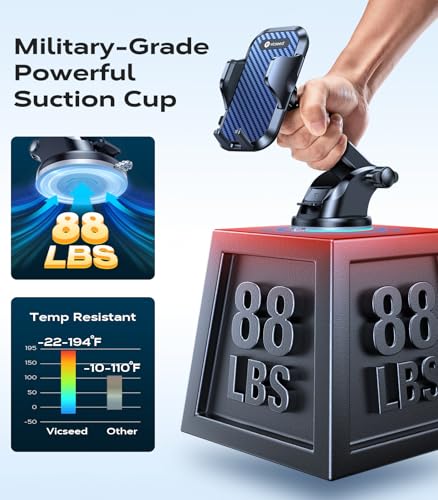 Image of VICSEED Upgraded [Racing-Grade Steady] Phone Holders for Your Car Dark Blue