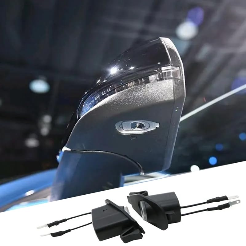 Duleutgnu Pack Of 2 Ambient Lighting LED Side Under Mirror Ambient Light Car Door Logo Door Lighting Interior Ghost Projector Welcome Light Carpet Car Replacement Rear Light Accessories Glass Lens Red