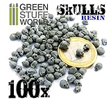  Green Stuff World 100x Resin Skulls