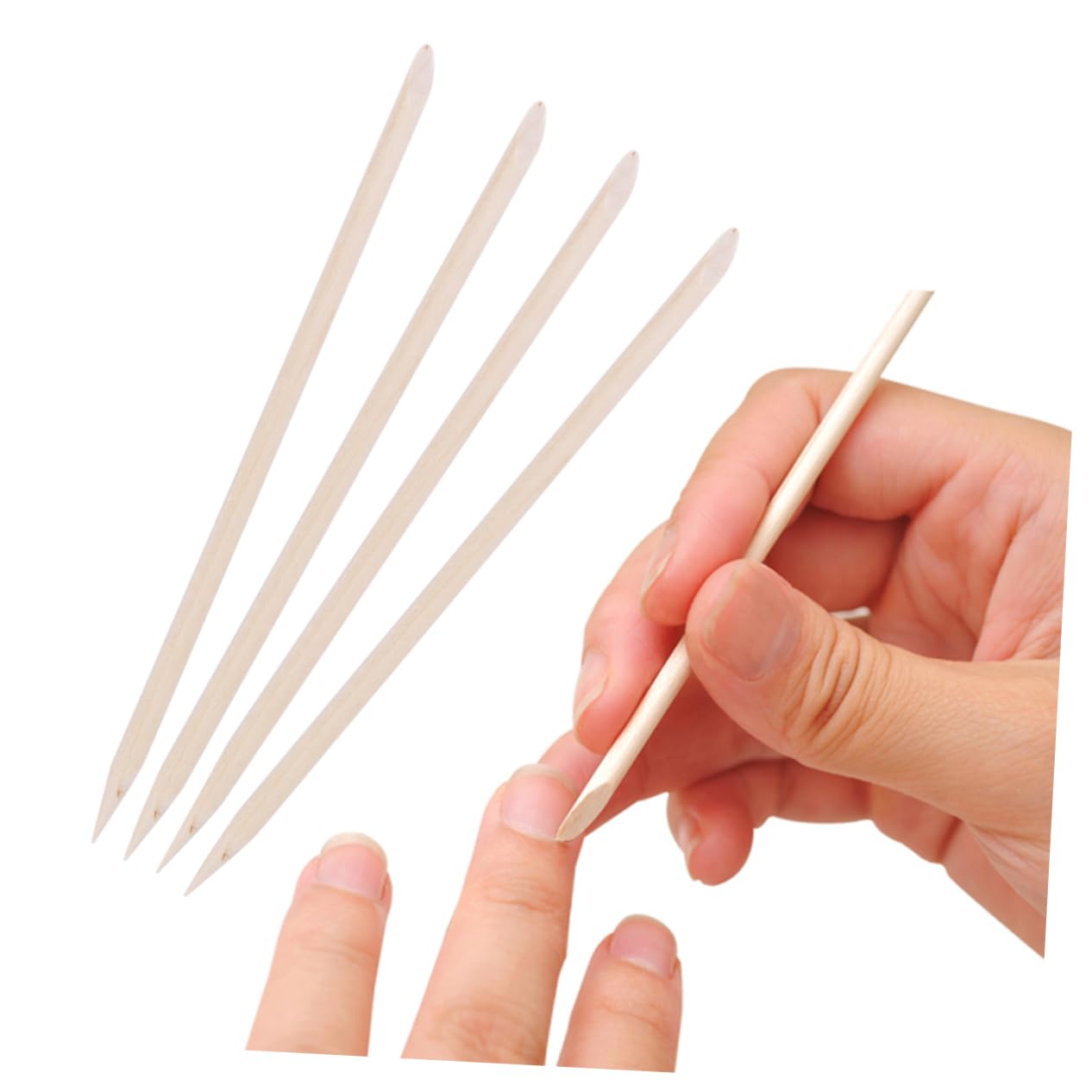 NOLITOY 1000pcs Cuticle Dual-sided Nail Art Tool for Manicure Pedicure Versatile Wood Sticks for Nail Care