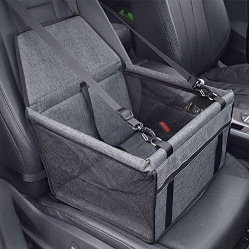 amAng Asiento de Coche para Mascotas, Plegable e Impermeable, con cinturón de Seguridad y Bolsa de Almacenamiento para Perros y Gatos, 40 x 30 x 25 cm