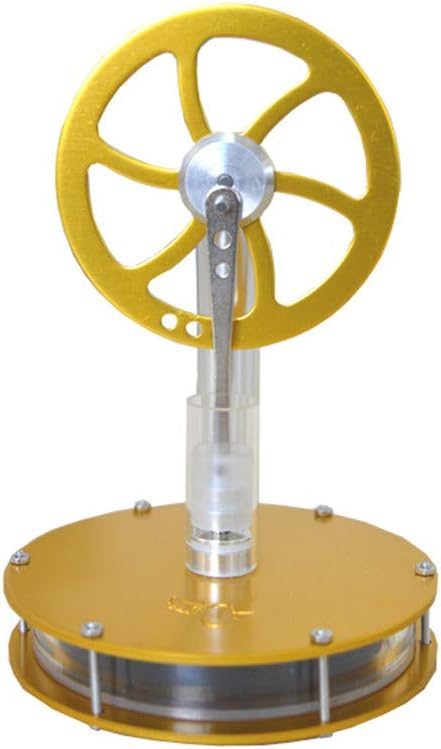Low Temperature Stirling Engine Stainless Motor Steam Heat Education Model Kit (Golden)