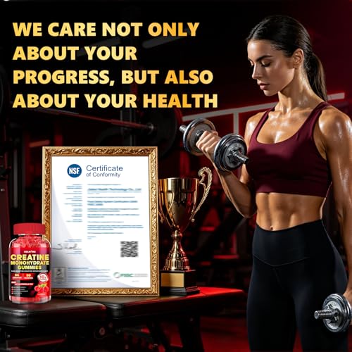 Creatine Monohydrate Gummies 6000mg for Men & Women, Sugar Free Creatine Gummy for Pre & Post Workout, High Absorption Supplement with BCAA, Support Boost Strength, Endurance & Muscle Recovery - Image 3