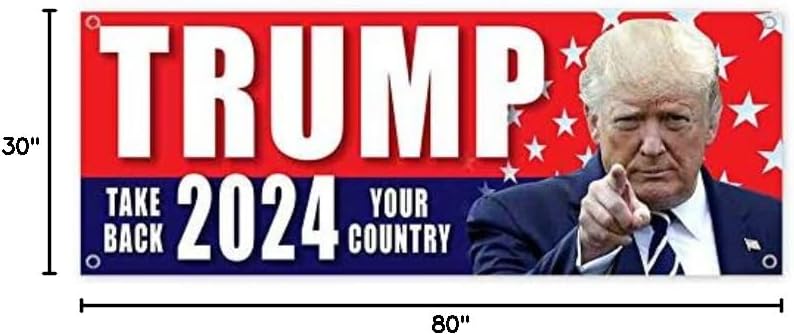 Trump Take Bk Yr Cntry 2024 Banner 13 oz | Non-Fabric | Heavy-Duty Vinyl Single-Sided with Metal Grommets