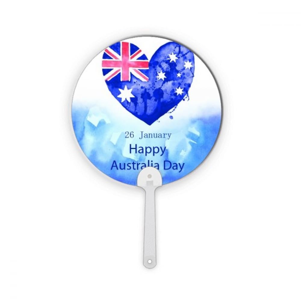 Drapeau rond en plastique No/no Australie Happy Day ornement cœur pour loisirs créatifs