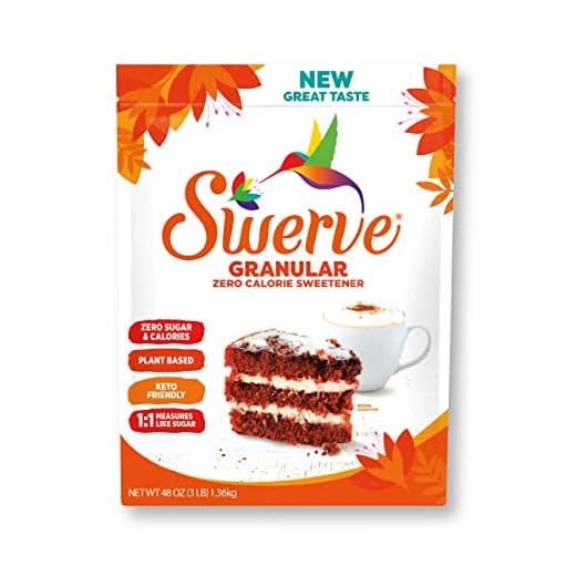 Swerve Ultimate Sugar Replacement Sweetener, Granular Sugar Substitute, Zero Calorie, Keto Friendly, Zero Sugar, Non-Glycemic, Gluten Free, 3 lbs Bag
