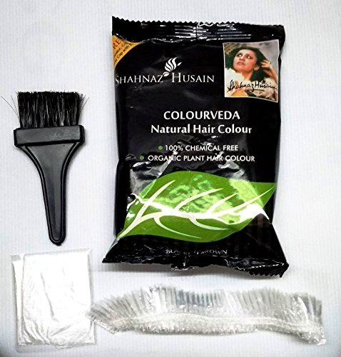 Shahnaz Husain Vedic Solutions Colourveda Natural Hair Colour, Blackish Brown, 100 g, Pack of 4