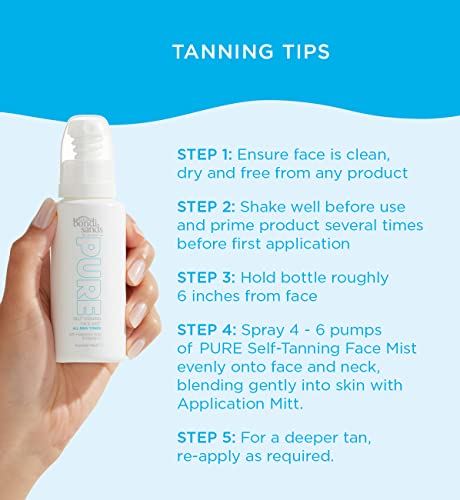 Bondi Sands Pure Self-Tanning Face Mist | Hydrates With Hyaluronic Acid For A Golden Glow, Fragrance Free, Cruelty Free, Vegan | 2.36 Oz/70 Ml #TOP5