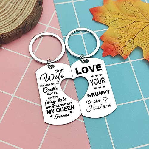Thanksgiving Day Gifts Wife Gifts From Husband Christmas Keychain Anniversary Jewelry Meaningful Keyring For Couple Wedding Birthday Mothers Day Valentines Day Romantic Present For Wife #TOP3