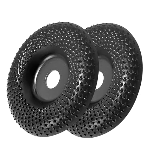 2 Stück Holz Schleifscheibe für Winkelschleifer 125mm Raspelscheibe Holzschnitzscheibe KettensägeScheibe WolframcarbidHolzSchleifen Schleifscheiben zum Formen(Schwarz)