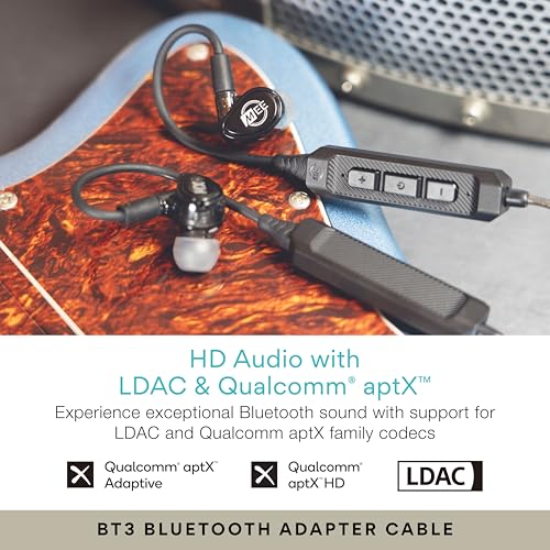 Image of MEE audio MX3 PRO Musicians' in-Ear Monitors Wired + Wireless Combo Pack: Includes MX3 PRO Triple-Driver Hybrid IEMs, 2 Cables, and Hi-Res Bluetooth Audio Adapter w /aptX, LDAC, & Headset (Black)
