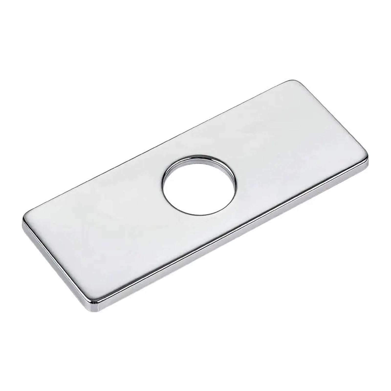 Xinglongs 6Inch-Chrome Wall Split Flange 6 Pcs Faucet Decorative Plate Deck Bathroom Escutcheon Hole Cover Tap(6Inch-Chrome)