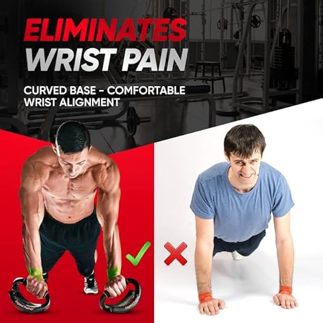 Legend Pushup ¨C Advanced Push-Up Bars to Eliminate Wrist Pain, Generate More Muscle Growth, Deliver Faster Results, and Prevent Plateaus ¨C Rocking Handle Design for Natural Movement and Effective Workouts