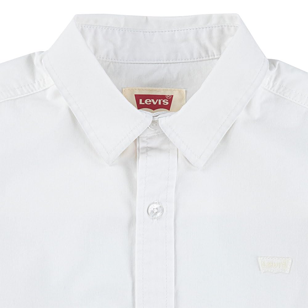 Levi's WT-Woven Top Camisa, Blanco Brillante, 16 Años para Niños