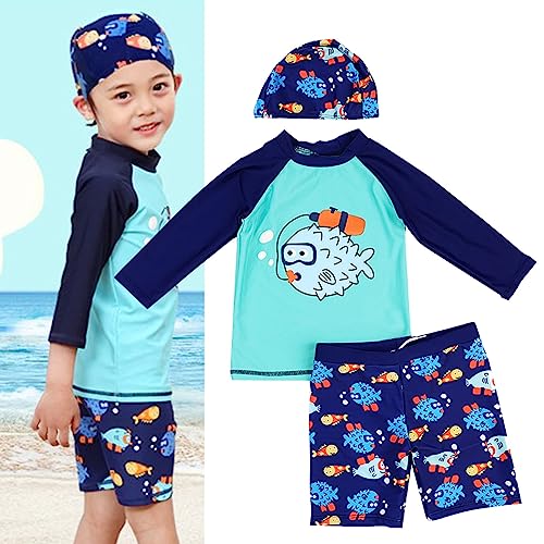 Maillot de bain garçon protection UV combinaison boxer séchage rapide
