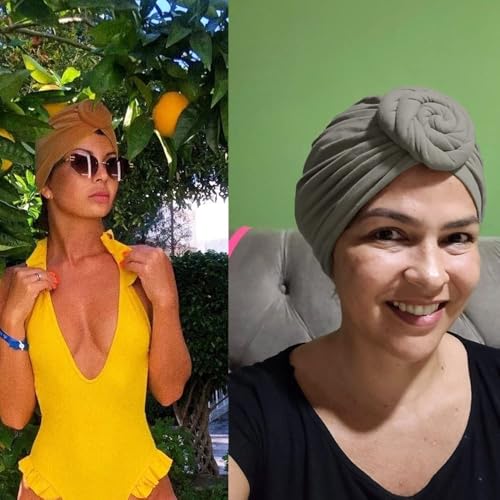 Image of KYNARI Turban Head Wraps for Women, Pretied Stretch Bonnet Hair Wrap