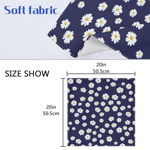 Servilletas de tela Daisy Flower set x6 20x20 in miniatura 6