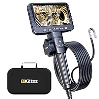 DXZtoz 10FT Articulating Borescope, Inspection Camera with 0.33in Two-Way Steering Snake Camera, Waterproof 1080P Endoscope with Light for Mechanics Electriction Wall Pipe Inspection