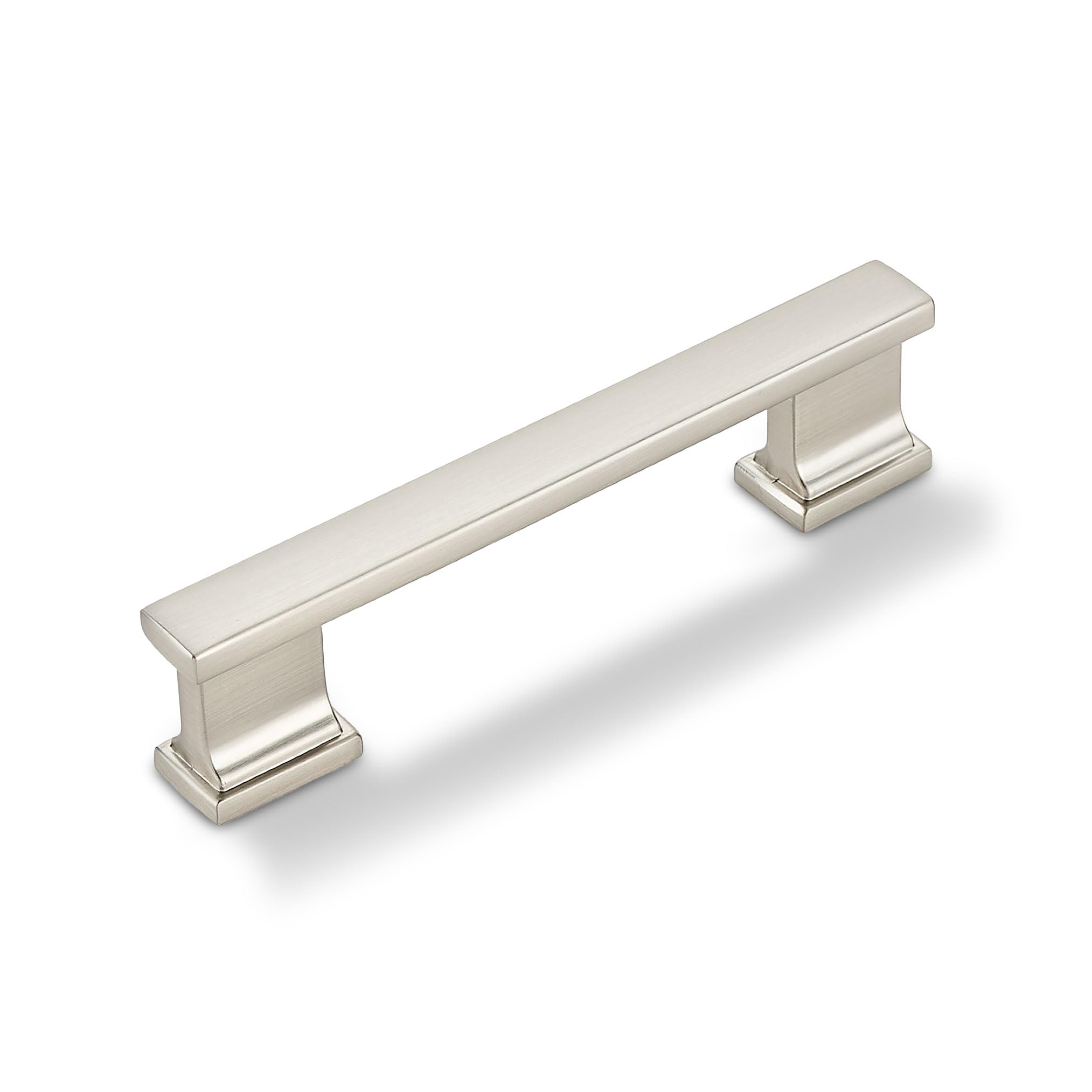 Paquete de 10 manijas de gabinete de cocina de níquel satinado cepillado de 3-3/4 pulgadas (96 mm), tiradores de gabinete, accesorios para gabinetes de cocina, tiradores de armario, manijas