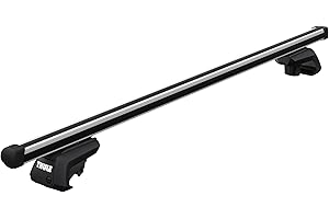 Thule Aeroblade 7503XT Extended Length Roof Rack Crossbars for Jeep Wrangler 4 Door (18'-21')