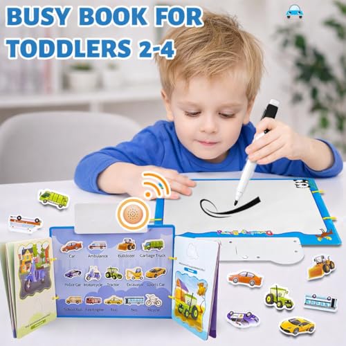 Image of Braintastic DIY Point Reading Toys Vehicle Book for Kids 3+ Years | Interactive Early Learning Educational Book with Vehicle Names & Sound Reading | Preschool Learning Toy for Boys & Girls