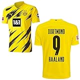 1. Bundesliga Saison 2020/21 PUMA Borussia Dortmund BVB Heimtrikot 2020 2021 Home Trikot Sponsor BL Logo Herren Erling Haaland 9 Gr XXXL