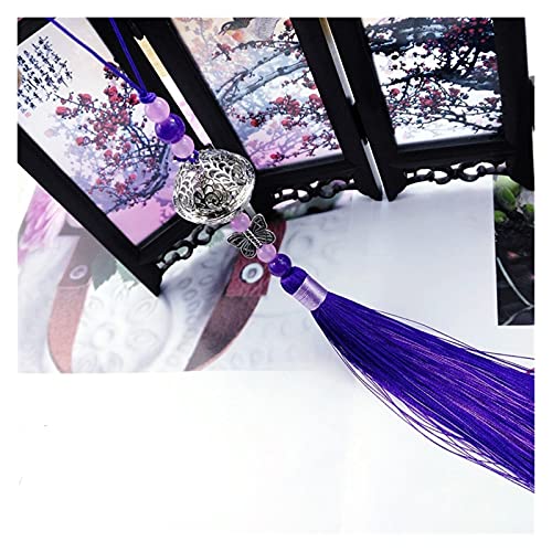 GTUQ Borlas de Color 2 Piezas de Campanas Mariposa Tassel Colgante Bricolaje Decoración de la joyería Accesorios de artesanía Bolsa de Ropa Key Tassel Jewelry Joyería Hecha a Mano (Color : Purple) Cover