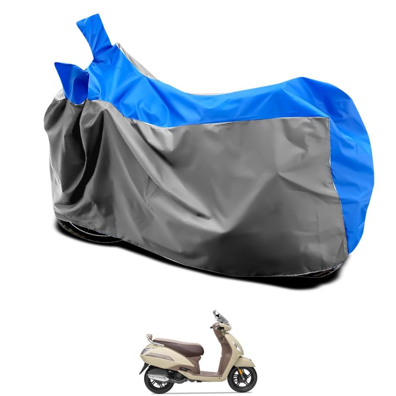 Image of SHAH BROTHERS Water Resistant Bike Cover Compatible for TVS Jupiter Classic Motorcycle /Bike Body Cover - Blue