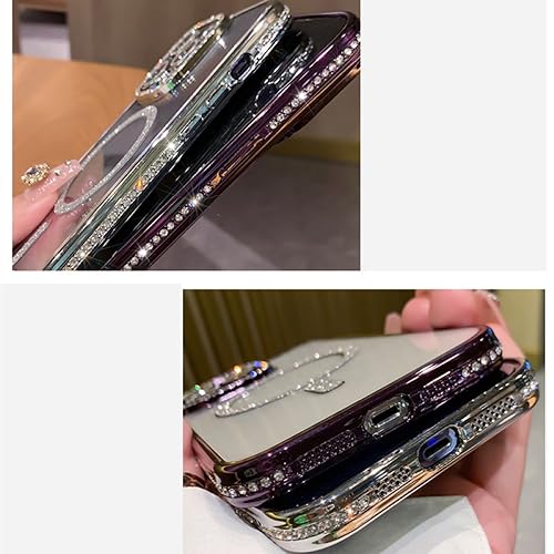 Coque magnétique de luxe à paillettes diamant pour iPhone 12 Pro Max - 5