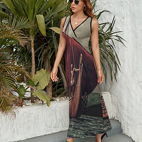 Robe bateau évasée à demi-manches imprimée Multi1 taille M