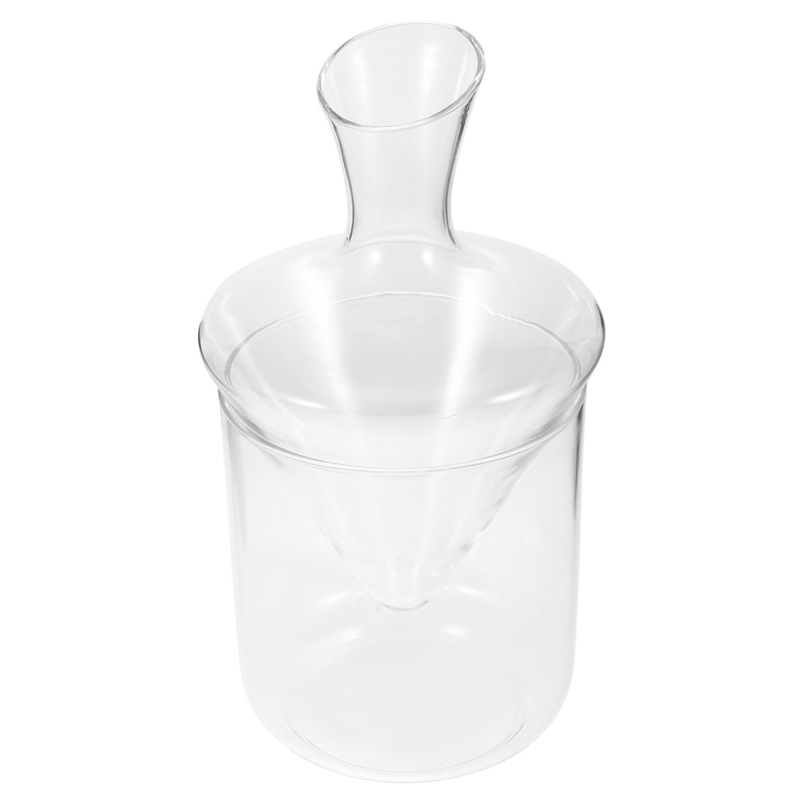 Set di Decanter per Vino in Vetro Trasparente Secchiello per Ghiaccio, Design Raffinato e Classico, per Casa e Bar