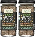 Frontier Co-op Organic Whole Anise Seed, 1.50-Ounce Jar, Adds Licorice-Like Flavor to Desserts, Stews, Bread, Tea, Kosher (Pack of 2)