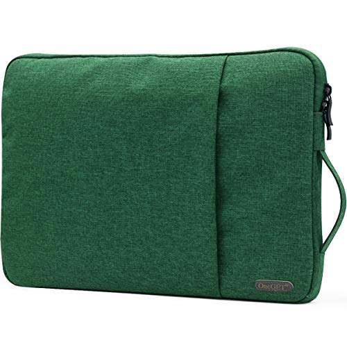 OneGET Laptop Sleeve for 13 Inch MacBook Air Pro Internal Fluff Laptop Bag with Accessory Pocket Protective Carrying Case Cover for 13" Lenovo Dell Hp Asus Acer Chromebook(13-13.3Inch, Green)