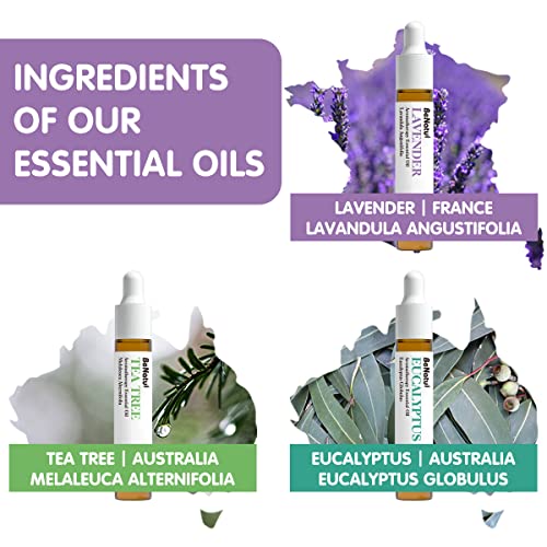 Benatu Essential Oils Set (Tea Tree Eucalyptus Lavender) For Home, Organic Aromatherapy Gift For Women And Men - Natural Fragrance For Skin, Massage, Diffuser #TOP4