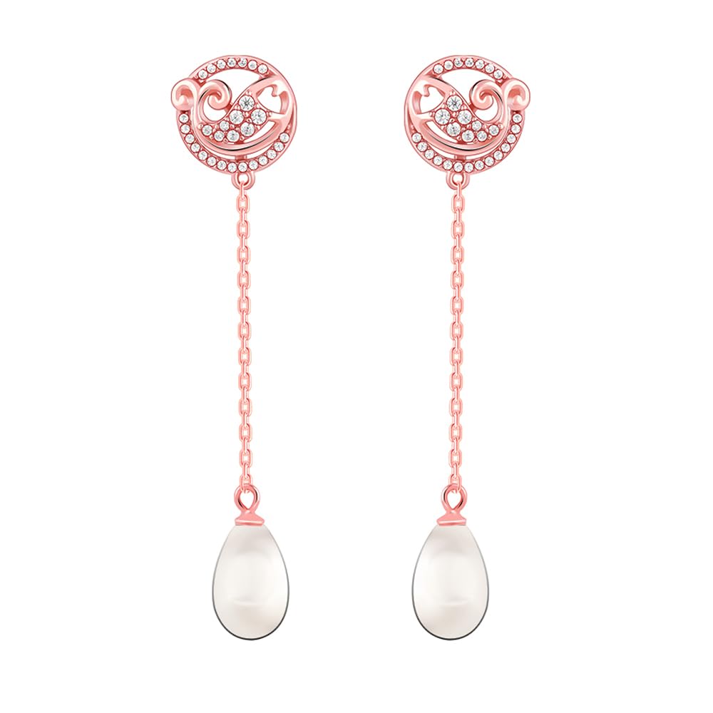 925 Silver Rose Gold Cute Fish Drop Earrings| Drops to Gift Women & Girls | With Certificate of Authenticity and 925 Stamp | 6 Months Warranty-image-26