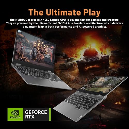 Image of Lenovo LOQ 15.6 inch 144Hz FHD Gaming Laptop, AMD Ryzen 5 7235HS, NVIDIA GeForce RTX 4050, 32GB DDR5, 1TB PCle SSD, Backlit Keyboard, Numeric Keypad, Wi-Fi 6, Win 11, Luna Grey, 1TB Docking Station Set