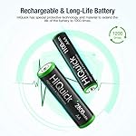 HiQuick 8 Bay Smart Battery Charger with AA & AAA Rechargeable Batteries- Fast Charging Household Battery Charger and AA…