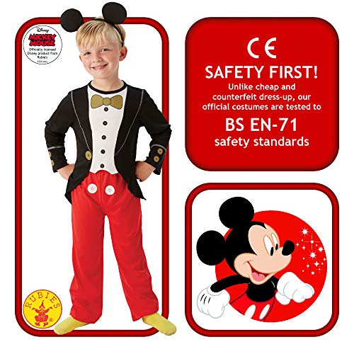 Rubie's Officiële Mickey Mouse Tuxedo Jongens Fancy Dress Childs Kids Disney Kostuum Outfit + Oren, Maat Small - Image 3