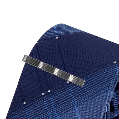 Broche para corbata que evita desplazamientos con cierre de barra simple 4